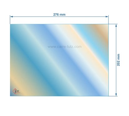 00429  805013 - Vitre réfractaire Vitrocéramique 276x202 mm de poele Panadero Ibiza 34,90 €