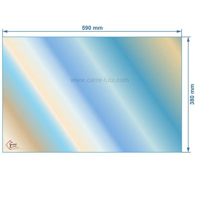 00221  00001307196 - Vitre réfractaire Vitrocéramique 590x380 mm 00001307196 Godin 366101 366103 94,80 €