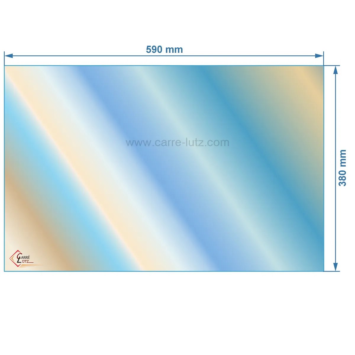 00221  00001307196 - Vitre réfractaire Vitrocéramique 590x380 mm 00001307196 Godin 366101 366103 94,80 €