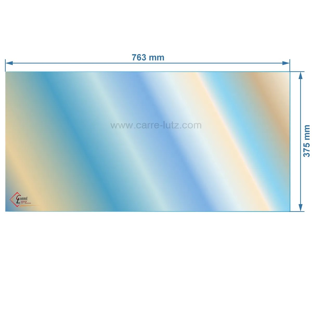 00223  Vitre réfractaire Vitrocéramique 763x375 mm AX126284A Invicta 121,00 €