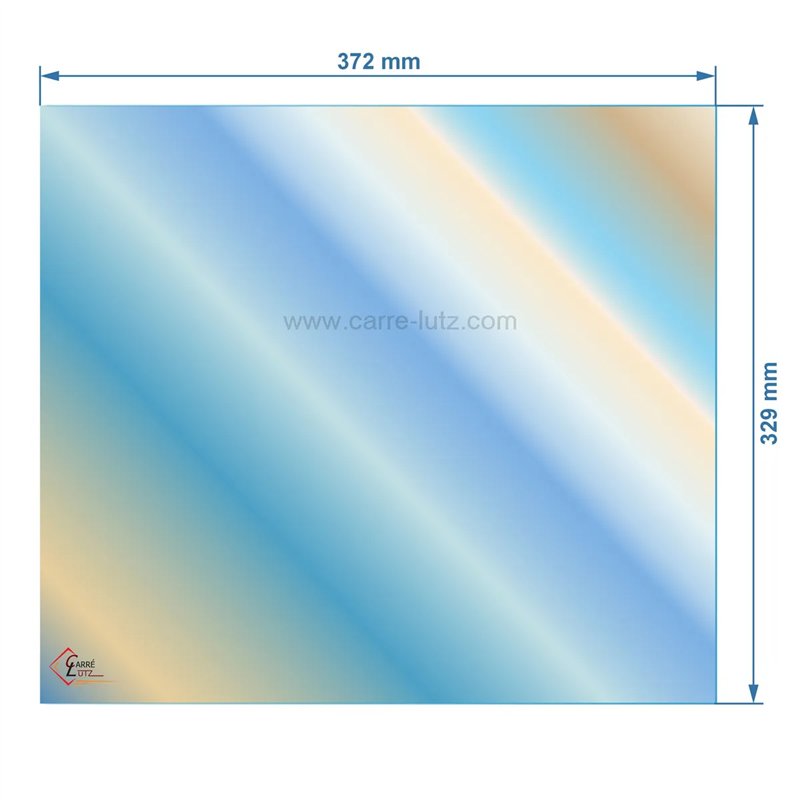 Vitre réfractaire Vitrocéramique 372x329 mm compatible avec Invicta - AX686191A