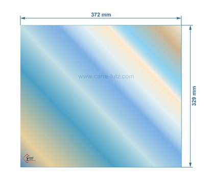 AX686191A - Vitre réfractaire Vitrocéramique 372x329 mm Invicta