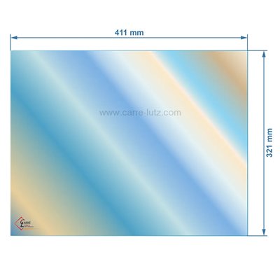 00226  AX601624A - Vitre réfractaire Vitrocéramique 411x321 mm Invicta 55,80 €
