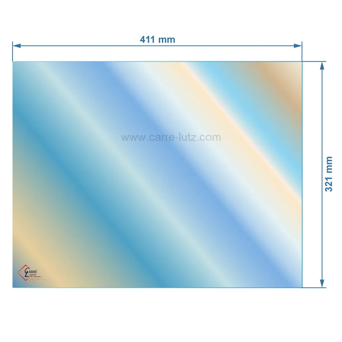 00226  AX601624A - Vitre réfractaire Vitrocéramique 411x321 mm Invicta 55,80 €