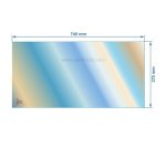 00253  AX611044 verre réfractaire Vitrocéramique 740x370 Invicta 126,50 €