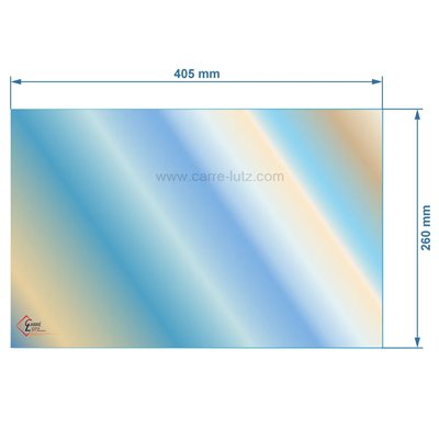 00255  AX606121A - verre réfractaire Vitrocéramique 405x260 Invicta 53,10 €