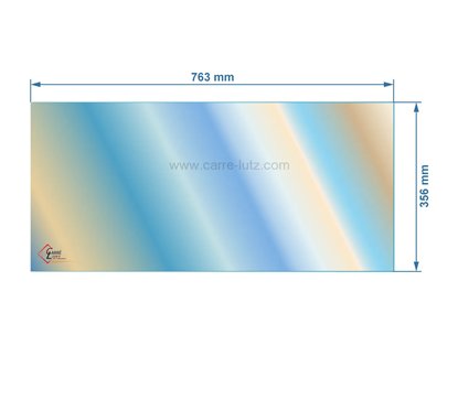 00257  Verre réfractaire Vitrocéramique 763x356 compatible avec Invicta - AX606128A 114,80 €