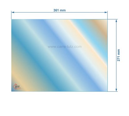 00259  Verre réfractaire Vitrocéramique 361x271 compatible avec Invicta - AX606137A 41,40 €
