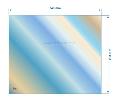 00261  Verre réfractaire Vitrocéramique 346x293 compatible avec Invicta - AX606154A 46,60 €