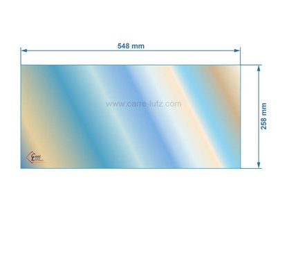 00263  Verre réfractaire Vitrocéramique 548x258 compatible avec Invicta Wabi - AX606122A 57,20 €