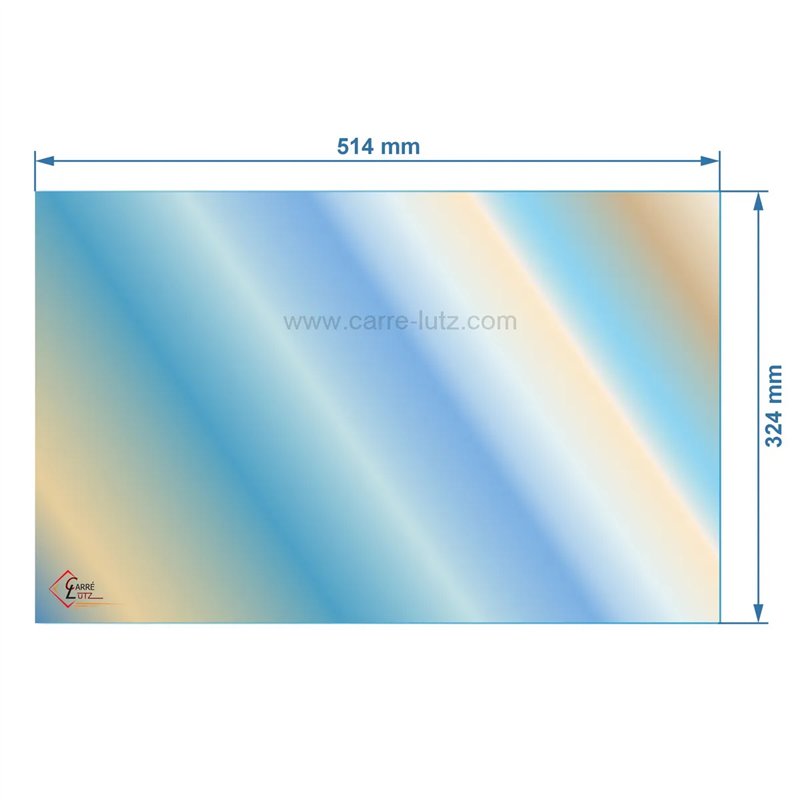 00264  verre réfractaire Vitrocéramique 468x295 AX606147A Invicta Cassine 71,60 €