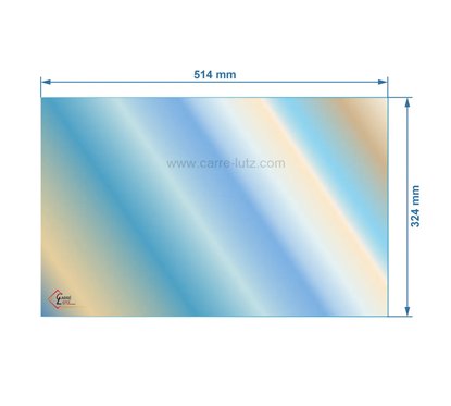 00264  verre réfractaire Vitrocéramique 468x295 AX606147A Invicta Cassine 71,60 €