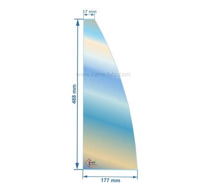 00265  Verre réfractaire Vitrocéramique 489x177/17 compatible avec Invicta Tipi - AX615344A 47,70 €