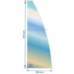 00266  AX615244A - verre réfractaire Vitrocéramique 610x224 cintré Invicta Pow-Wow 57,80 €