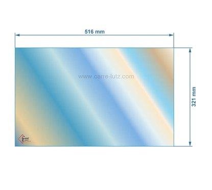 AX601584A verre réfractaire Vitrocéramique 516x321 mm Invicta Gomont Balham