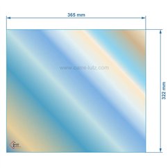 00268  AX606160A - verre réfractaire Vitrocéramique 365x322mm de poêle Invicta Sedan M 57,60 €