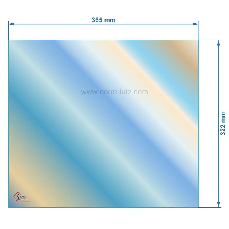 00268  AX606160A - verre réfractaire Vitrocéramique 365x322mm de poêle Invicta Sedan M 57,60 €