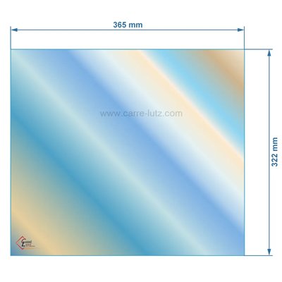 00268  AX606160A - verre réfractaire Vitrocéramique 365x322mm de poêle Invicta Sedan M 57,60 €