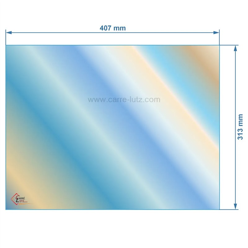 00269  AX601664A - verre réfractaire Vitrocéramique 407x313 de poêle Invicta Altea 67,30 €