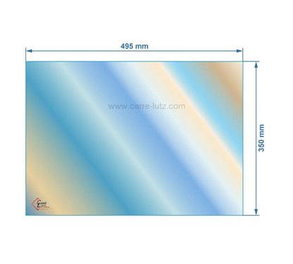 00271  AX116660 - verre réfractaire Vitrocéramique 495x350 de poêle Invicta Siam 85,90 €