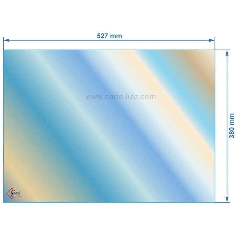 Verre réfractaire Vitrocéramique 527x380 de poêle compatible avec Invicta Modena - AX606174