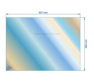 AX606174 - verre réfractaire Vitrocéramique 527x380 de poêle  Invicta Modena