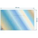 AX606172A - verre réfractaire Vitrocéramique 464x382 AX606172A de poêle  Invicta Sedan L