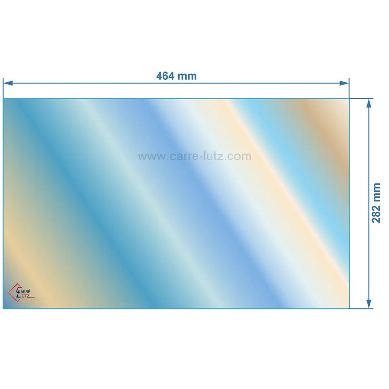 AX606172A - verre réfractaire Vitrocéramique 464x382 AX606172A de poêle  Invicta Sedan L