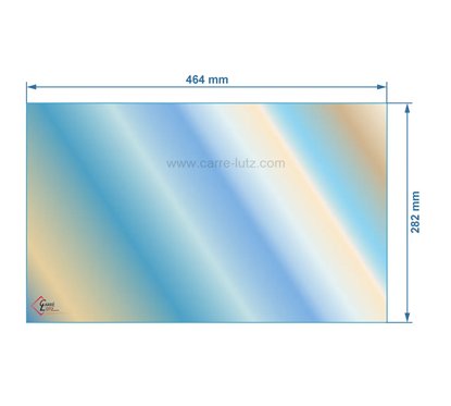 00273  AX606172A - verre réfractaire Vitrocéramique 464x382 AX606172A de poêle Invicta Sedan L 87,50 €