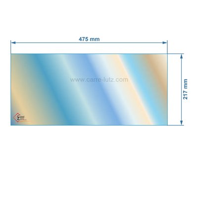 00275  AX666100 - verre réfractaire Vitrocéramique 475x217 mm Invicta serie GO 43,60 €