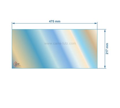 00275 Verre réfractaire Vitrocéramique 475x217 mm compatible avec Invicta serie GO - AX666100 43,60 €