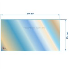 00276  Verre réfractaire Vitrocéramique 514x274 mm compatible avec Invicta Tennessee - AX606181B 57,00 €