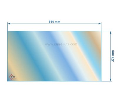 AX606181B - verre réfractaire Vitrocéramique 514x274 mm Invicta Tennessee