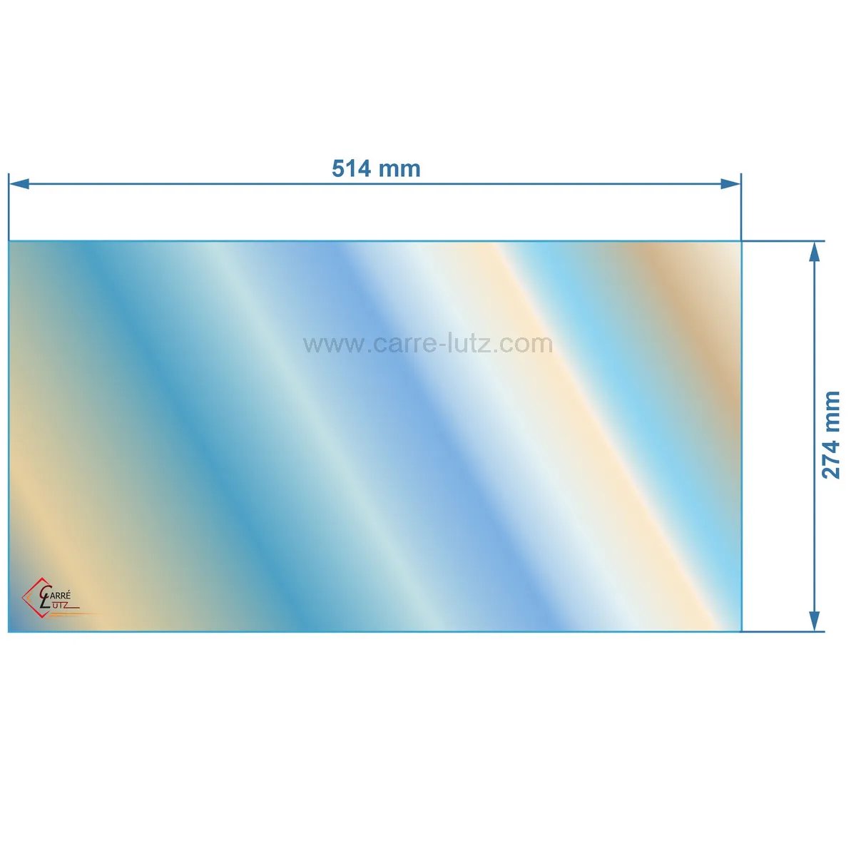 00276  AX606181B - verre réfractaire Vitrocéramique 514x274 mm Invicta Tennessee 57,00 €