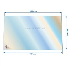 00277  Verre réfractaire Vitrocéramique 557/534x319 mm de poêle compatible avec Invicta Luna - AX618244 81,60 €