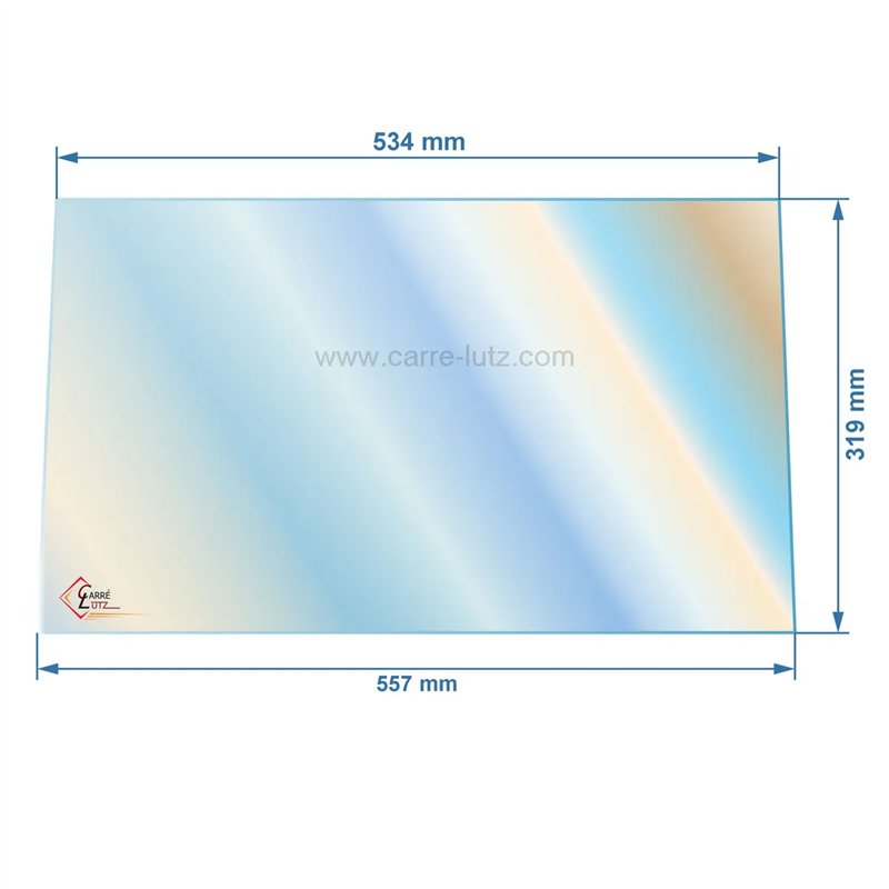 00277  AX618244 - verre réfractaire Vitrocéramique 557/534x319 mm de poêle Invicta Luna 111,60 €