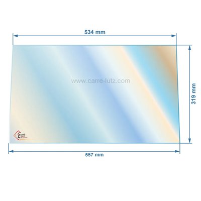 00277  AX618244 - verre réfractaire Vitrocéramique 557/534x319 mm de poêle Invicta Luna 81,60 €