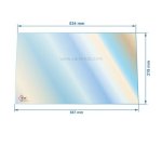 00277  AX618244 - verre réfractaire Vitrocéramique 557/534x319 mm de poêle Invicta Luna 111,60 €