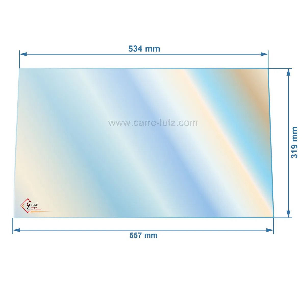 00277  AX618244 - verre réfractaire Vitrocéramique 557/534x319 mm de poêle Invicta Luna 81,60 €