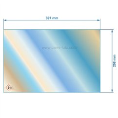 00279  AX606190A - verre réfractaire Vitrocéramique 397x258 mm de poêle Invicta Akimix 52,10 €
