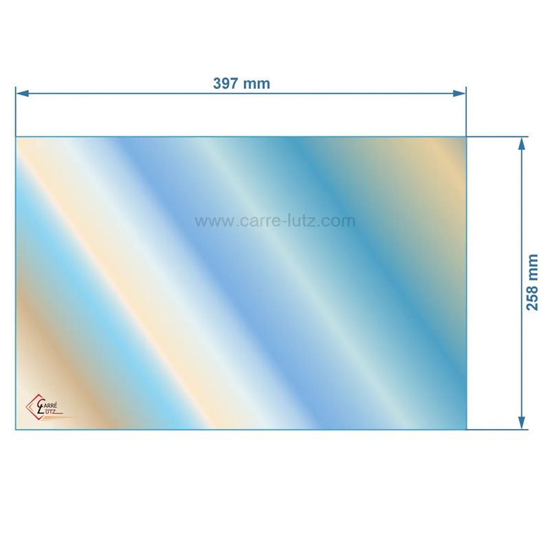 00279  AX606190A - verre réfractaire Vitrocéramique 397x258 mm de poêle Invicta Akimix 52,10 €