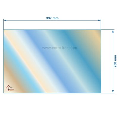00279  AX606190A - verre réfractaire Vitrocéramique 397x258 mm de poêle Invicta Akimix 52,10 €