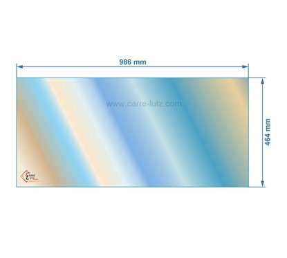 00280  Verre réfractaire Vitrocéramique 986x464 mm de poêle compatible avec Invicta 1100 GV - AX126811A 193,30 €