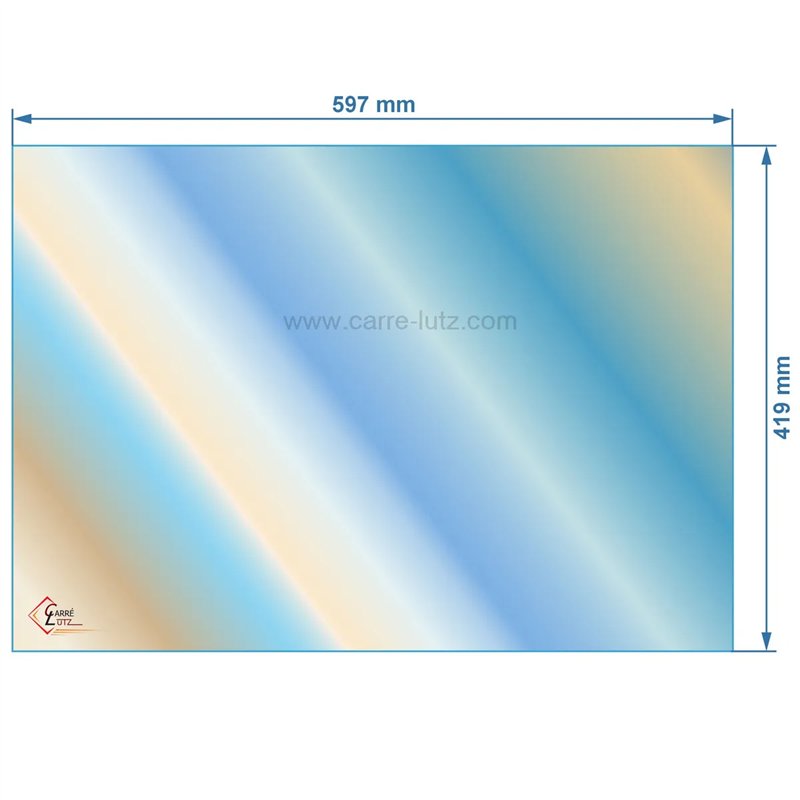 Verre réfractaire Vitrocéramique 597x419 mm compatible avec Invicta - AX126876A
