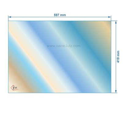 AX126876A - verre réfractaire Vitrocéramique 597x419 mm Invicta