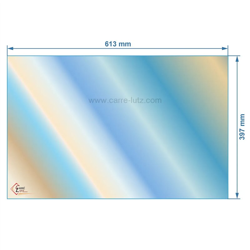 Verre réfractaire Vitrocéramique 613x397 mm compatible avec Invicta - AX116470