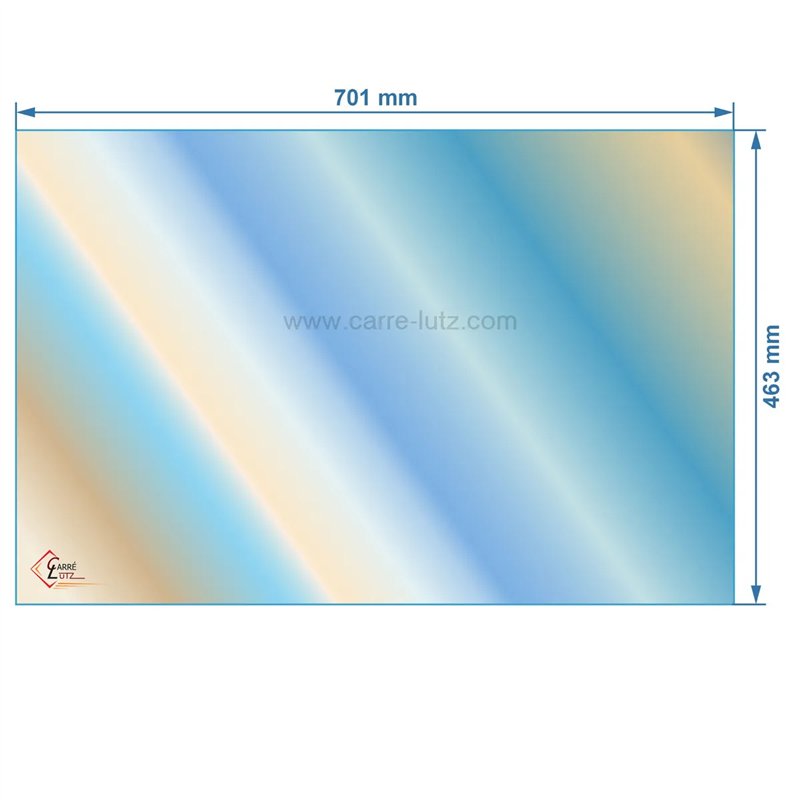 Verre réfractaire Vitrocéramique 701x463 mm compatible avec Invicta - AX126280