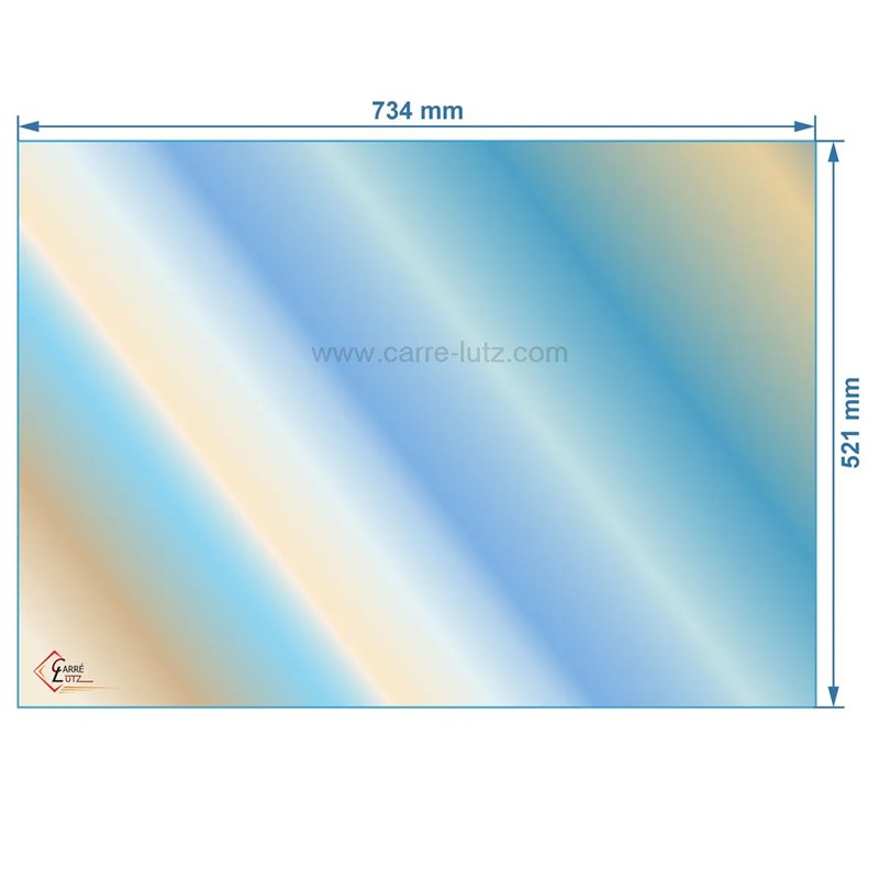 AX126283A - verre réfractaire Vitrocéramique 734x521 mm non sérigraphiée Invicta