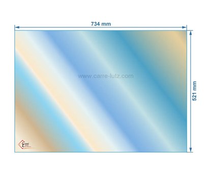 00286  Verre réfractaire Vitrocéramique 734x521 mm non sérigraphiée compatible avec Invicta - AX126283A 175,70 €