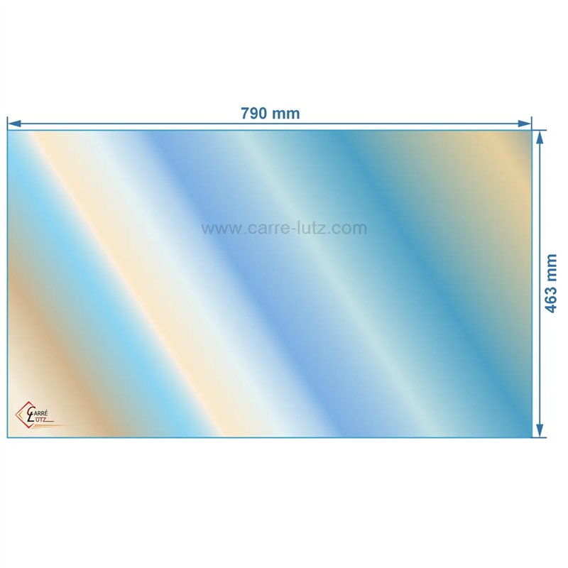 Verre réfractaire Vitrocéramique 790x463 mm compatible avec Invicta - AX126290A